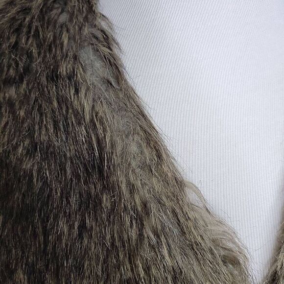 Ann Taylor Faux Fur Vest Brown XS - Picture 7 of 9